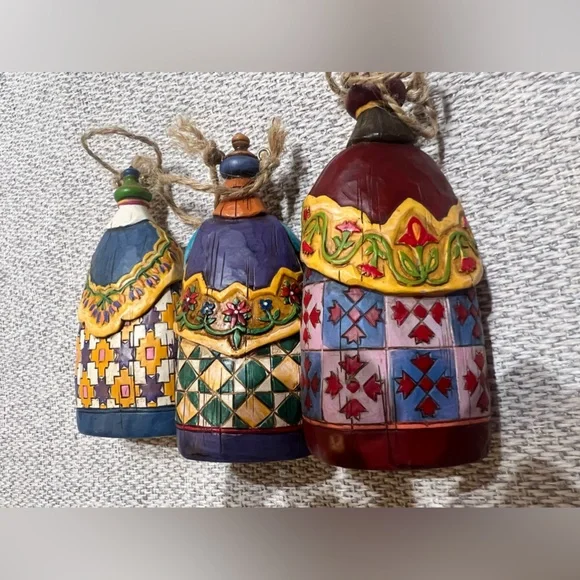 Jim Shore 2004 Heartwood Creek Set of 3 Wisemen Hanging Ornaments - Picture 4 of 16